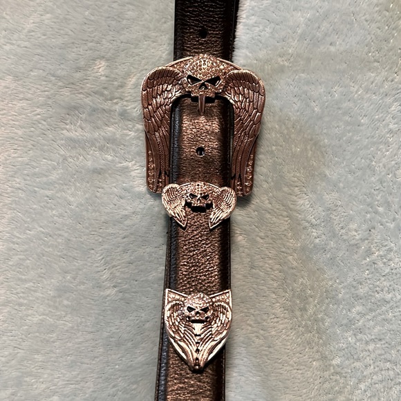 Harley Davidson women’s skull and wings belt Large - Picture 1 of 5